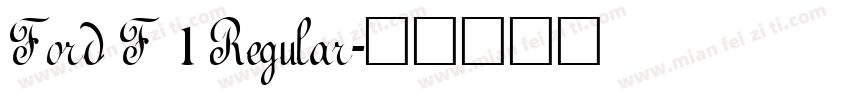Ford F 1 Regular字体转换